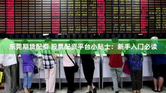 东莞期货配资 股票配资平台小贴士：新手入门必读